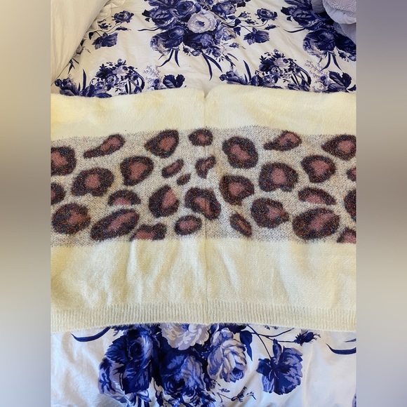 NWT Anthropologie Kenzie Leopard Shimmer Sweater - Picture 5 of 7